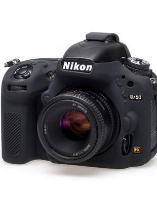Защитный силиконовый чехол для фотоаппаратов Nikon D750 - черный