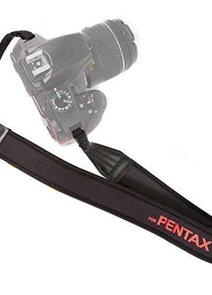 Плечевой шейный ремень для фотоаппаратов PENTAX (неопрен) - кр...