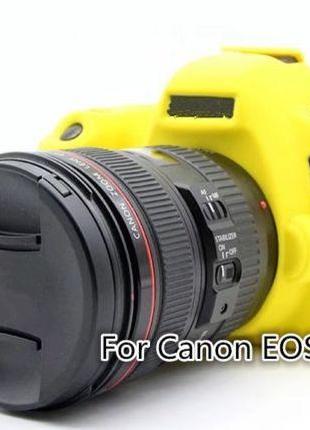 Захисний силіконовий чохол для фотоапаратів Canon EOS 6D - жовтий