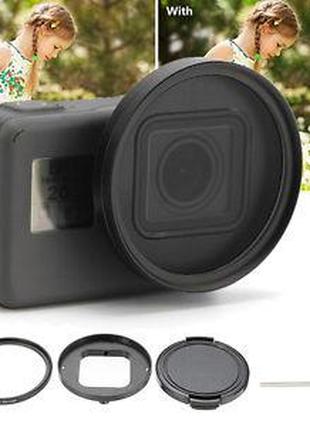 Адаптер + светофильтр UV - 52 мм + крышка для GoPro Hero 5, 6,...