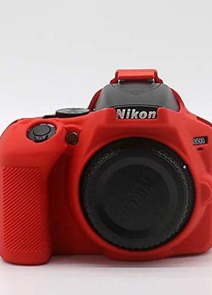 Защитный силиконовый чехол для фотоаппаратов Nikon D3500 - кра...