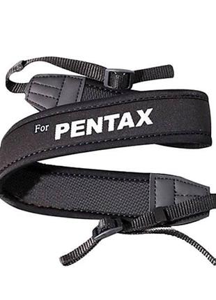 Плечевой шейный ремень для фотоаппаратов PENTAX (неопрен) - бе...