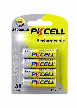 Аккумуляторы AA - PkCell 2600 mAh (4шт в блистере)