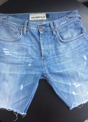 Стильные джинсовые шорты бриджы 31 32 размер
