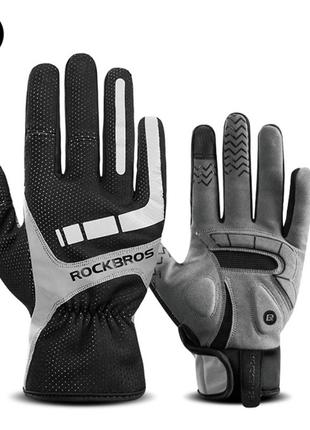 Велоперчатки зимові Rockbros -5 градусів рукавички для велосипеда
