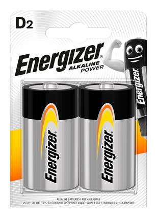 Батарейка лужна Energizer Alkaline POWER LR20/D 1x2 блістер