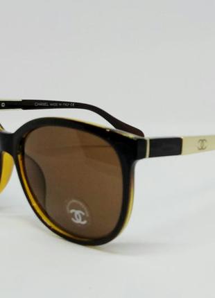Chanel очки женские солнцезащитные коричневые