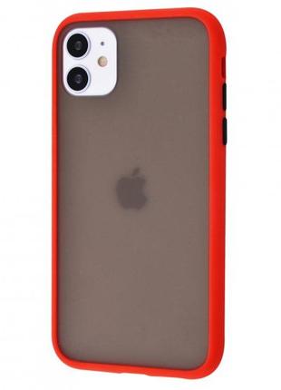 Противоударный матовый чехол для iPhone 11 Красный