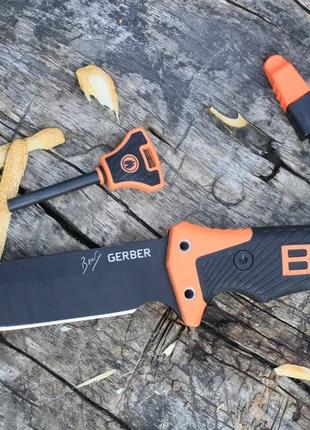 Качественный нож для выживания с чехлом 25 см. Gerber Bear Gry...