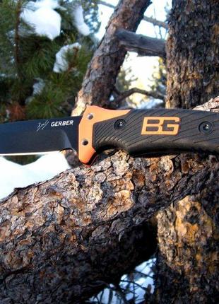 Качественный нож для выживания с чехлом 25 см. Gerber Bear Gry...