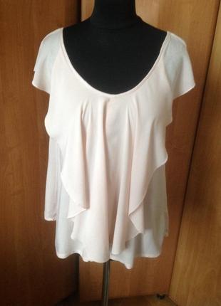 Блуза на лето  пудрового цвета размер 38