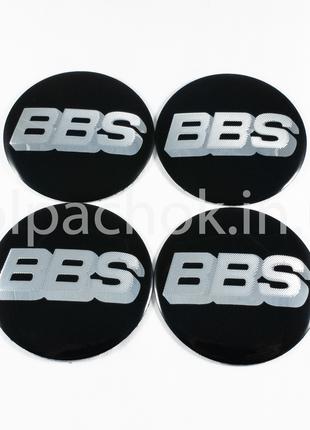 Наклейки для ковпачків на диски BBS чорні (56 мм)