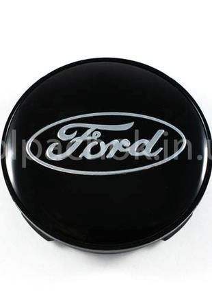 Колпачок на диски Ford черный/черный лого (59мм)