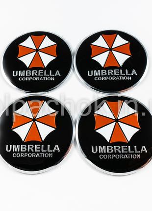 Наклейки для колпачков на диски Umbrella Corporation черные (5...