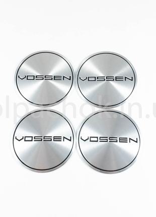 Наклейки для колпачков на диски Vossen хром (50мм)