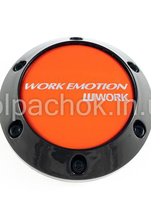 Колпачки на диски Work Emotion конус/болты/черный/красный лого...