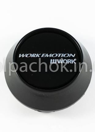 Колпачки на диски Work Emotion конус/черный/черный лого(64-69мм)