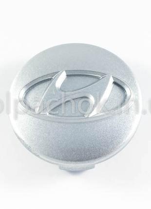 Колпачок на диски Hyundai серебро (61мм)