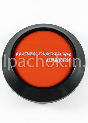 Колпачки на диски Work Emotion конус/черный/красный лого(60-64мм)
