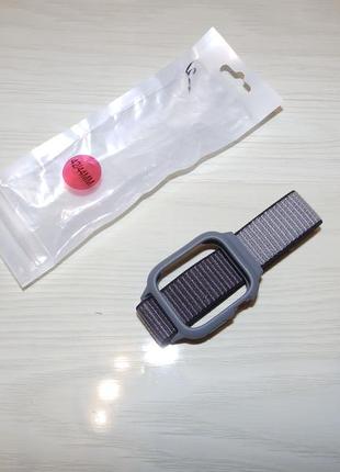 Ремешок браслет с защитным корпусом для apple watch 42/44 серый