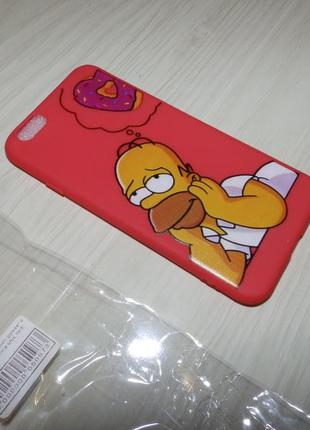 Чехол homer simpson думает о пончиках iphone 6