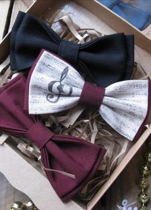 🎁 набор из трёх галстуков-бабочек в подарочной коробке / набір...