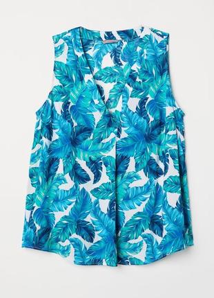 Блуза тропічний принт h&m