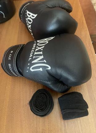 Перчатки для бокса + бенты рукавиці для боксу