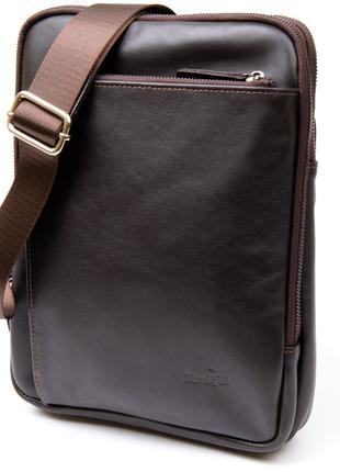Модная сумка планшет с накладным карманом на молнии в гладкой ...