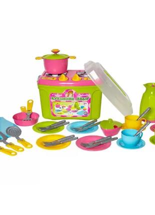 Игровой набор посуды Детский игрушечный кухонный набор 37 пред...