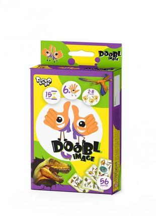 Настольная игра-викторина карточная "Doobl Image Dino" на укра...