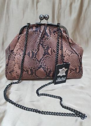 Нові сумки-саквояжі leather country пітон зміїна шкіра