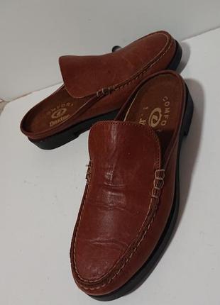 Кожаные сабо туфли с открытой пяткой dexter usa .