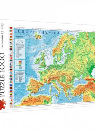 Пазл Trefl Физическая карта Европы, 1000 элементов (6283801)