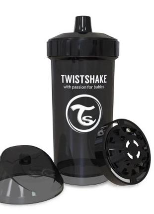 Поильник-непроливайка Twistshake 12+ черная 360 мл (78077)
