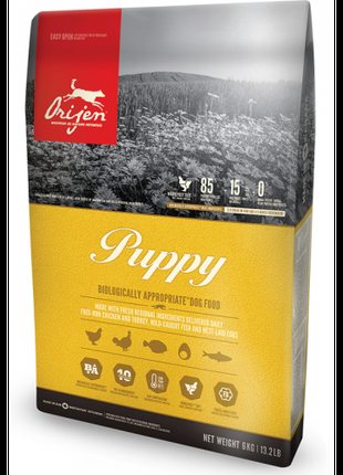 Orijen Puppy 6 кг- корм для щенков (мясо 85%)