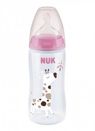 Бутылочка для кормления Nuk First Choice Plus Жираф 300 мл Роз...