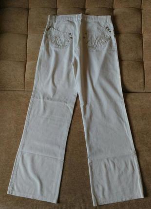 Лёгкие, летние белые широкие брюки джинсы размер 31