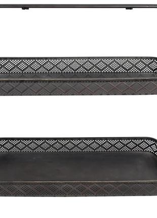 Этажерка металлическая 70см, цвет - чёрный матовый