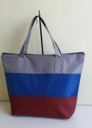 Сумка пляжная городская хозяйственная вместительн яркая цветны...