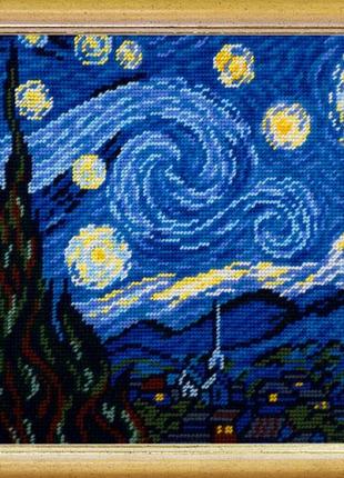 Набор для вышивки крестиком Ван Гог "Звездная ночь" Страмин с ...
