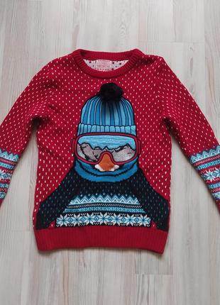 Новогодняя рождественская кофта свитшот свитер от george на 7-...