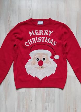 Новогодняя рождественская кофта свитшот свитер реглан primark l
