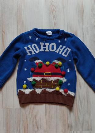 Новогодняя рождественская кофта свитшот свитер от f&f на ребен...