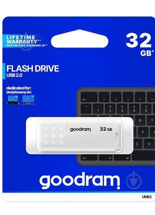 Накопичувач Goodram UME2 32 GB USB 2.0 White (UME2-0320W0R11) ...