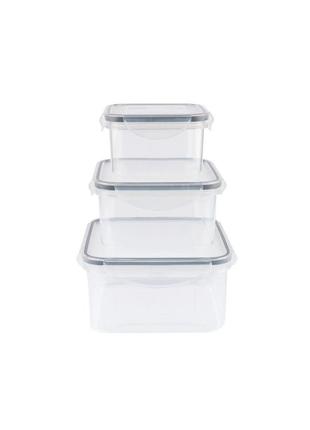 Набор пищевых контейнеров 3 шт ernesto - прозрачный-серый li-5...