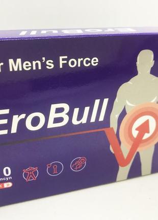 АКЦІЯ!!! EroBull (Еро Булл) Капсули для чоловіків - 10 капсул