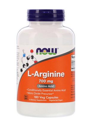Аминокислота Л-аргинин Now Foods L-Arginine 700 mg (180 veg caps)