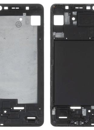 Рамка кріплення дисплея для Samsung A750F Galaxy A7 (2018), чорна
