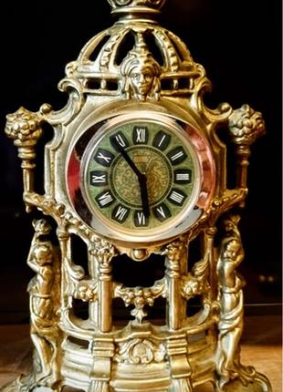 Часы каминные бронза клеймованые